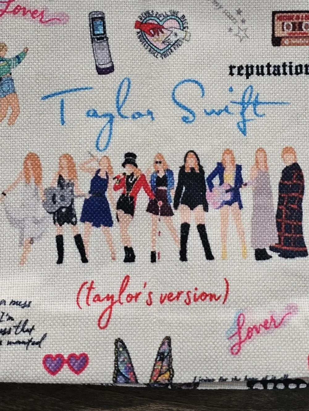 Taylor Swift Makeup Bag School Pencil Pouch 10 x 7 Swifties 1989 Lover